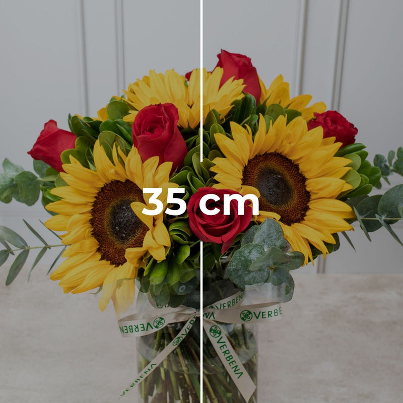 Ocaso - Girasol y Rosa Roja