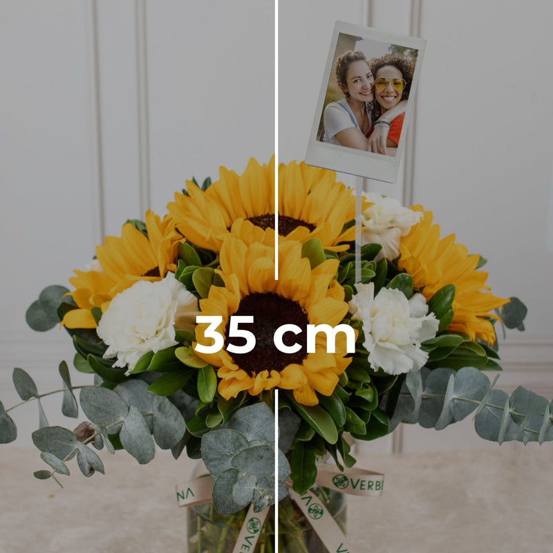 Foto Personalizada con Cuando Calienta el Sol - Girasol y Clavel