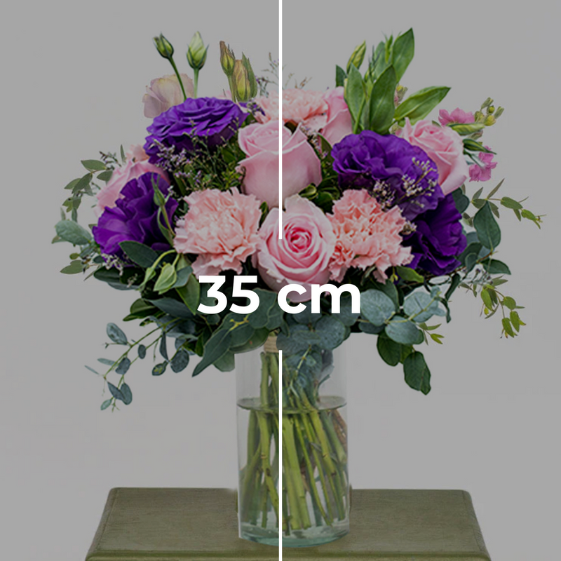 Foto Personalizada - Con Nobleza Rosa, Lisianthus y Clavel
