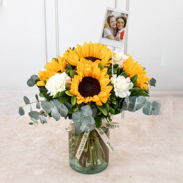 Foto Personalizada con Cuando Calienta el Sol - Girasol y Clavel