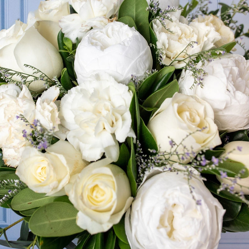Maravilla - Peonia Blanca, Rosa Blanca y Clavel Blanco