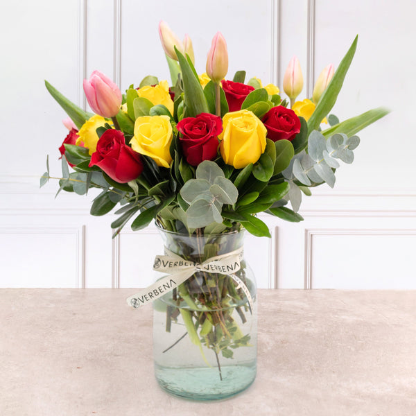 Ámbar - Tulipán, Rosa Amarilla y Roja