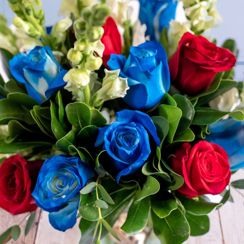 Blueberry - Rosa Azul, Rosa Roja y Perrito Blanco
