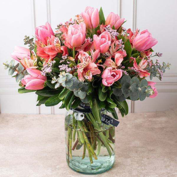 Campanita - Tulipán y Astromelia Rosa