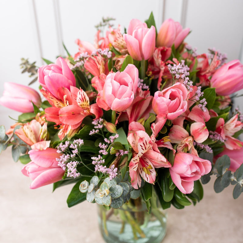 Campanita - Tulipán y Astromelia Rosa