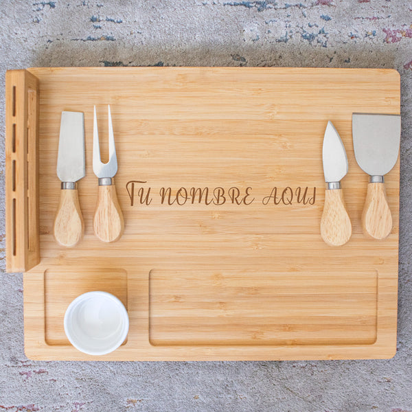 Tabla de Quesos de Bambú Personalizada